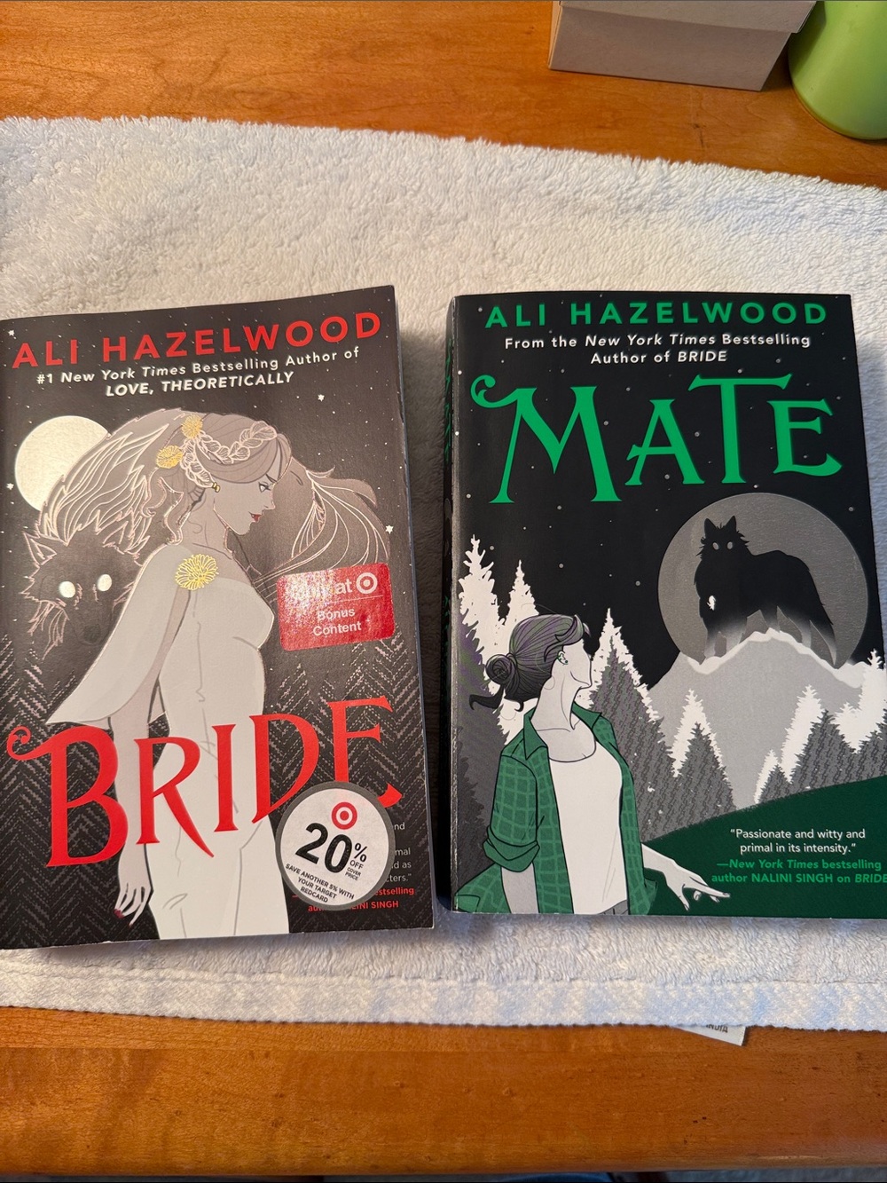 Ali Hazelwood BRIDE & MATE Paperback Book Set - Black, Red, Green Covers
